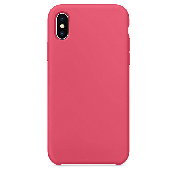 Силиконовый чехол Adamant Silicone Case для iPhone XS бледно-красный