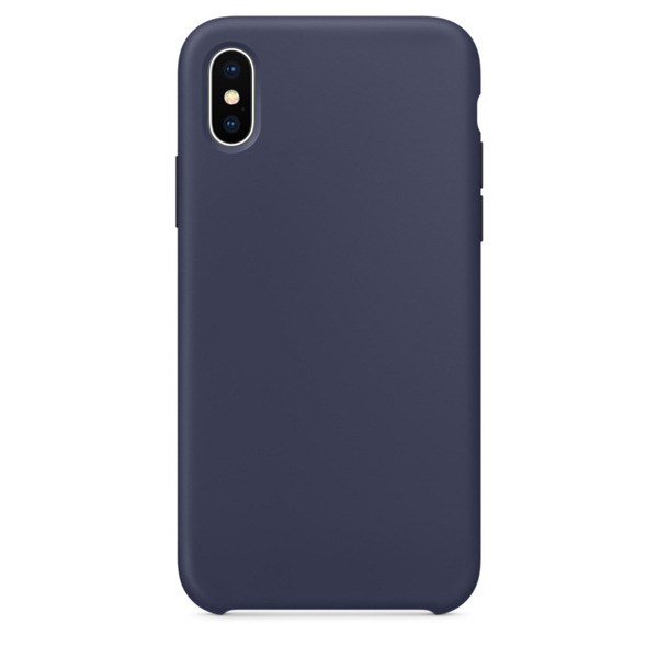 Силиконовый чехол Adamant Silicone Case для iPhone XS тёмно-синий