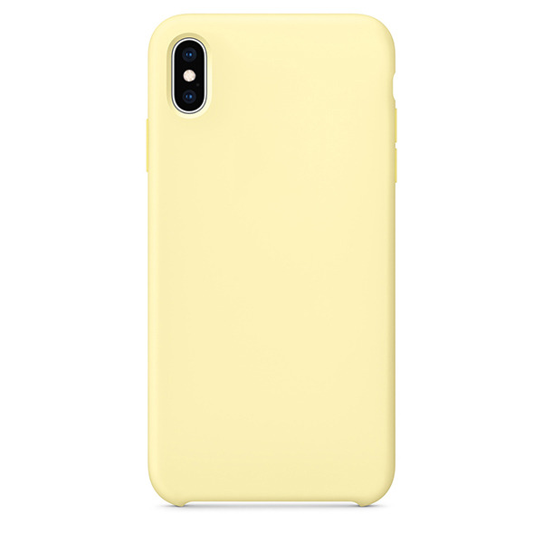 Силиконовый чехол Adamant Silicone Case для iPhone XS Max бледно-желтый