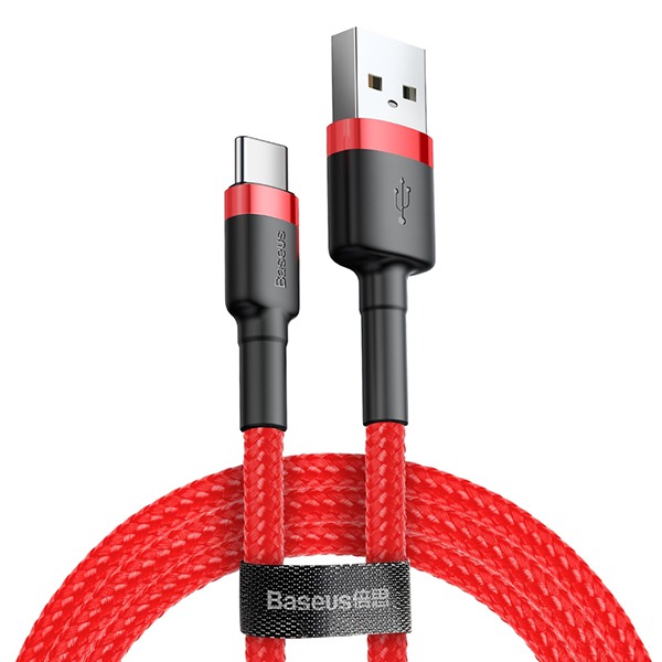   Baseus Cafule USB - USB-C Cable 1  Red/Black / CATKLF-B09