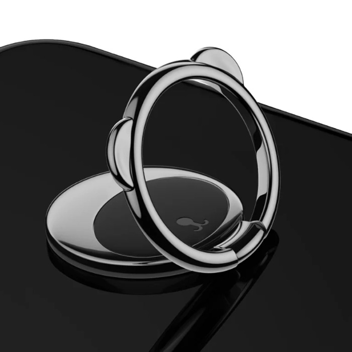 Кольцо-держатель Baseus Bear Finger Ring Holder Black для смартфонов черный SUBR-01