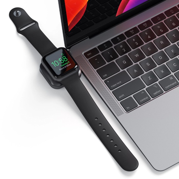 Беспроводное ЗУ Satechi USB-C Magnetic Charging Dock для Apple Watch тёмно-серое ST-TCMCAWM