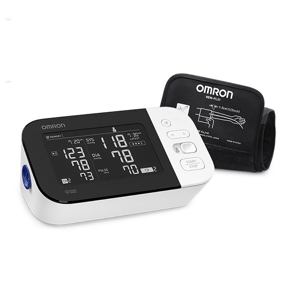 Беспроводной тонометр Omron 10 Series Wireless Upper Arm Blood Pressure Monitor черный/белый BP7450