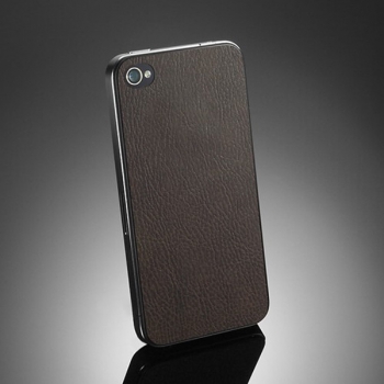 Декоративная пленка SGP Skin Guard Leather Brown iPhone 4/4S коричневая SGP06898