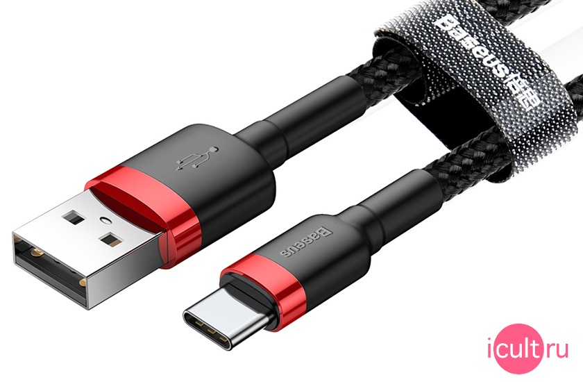 Baseus Cafule USB - USB-C Cable 50 . Black/Red