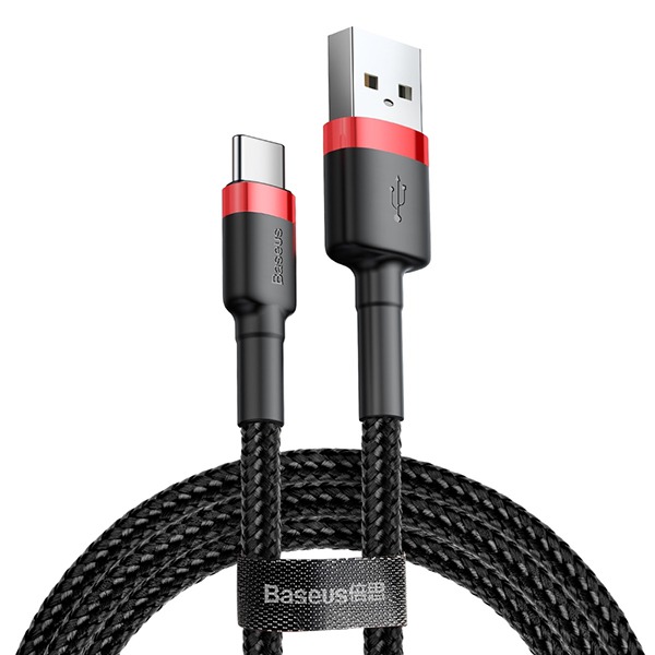   Baseus Cafule USB - USB-C Cable 2  Black/Red / CATKLF-C91