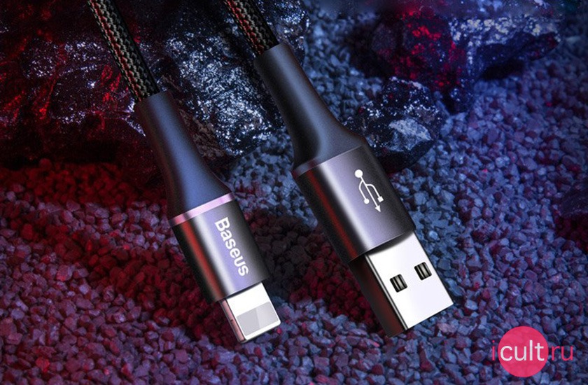 Baseus Halo Data USB to Lightning Cable 50 . Black