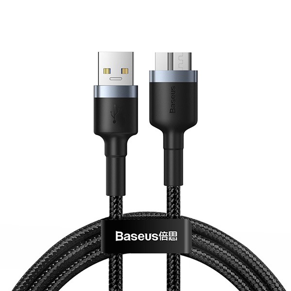 Нейлоновый кабель Baseus Cafule USB to Micro-B 1 метр Dark Gray тёмно-серый CADKLF-D0G