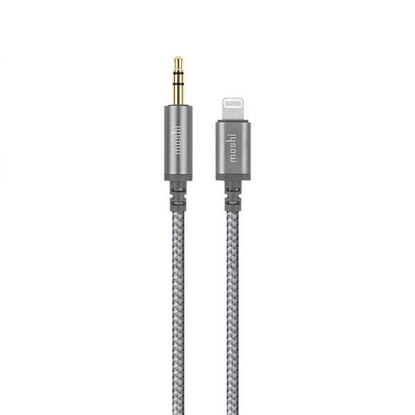 Аудиокабель Moshi Integra Aux to Lightning Cable 1,2 метра Titanium Gray титановый 99MO023134