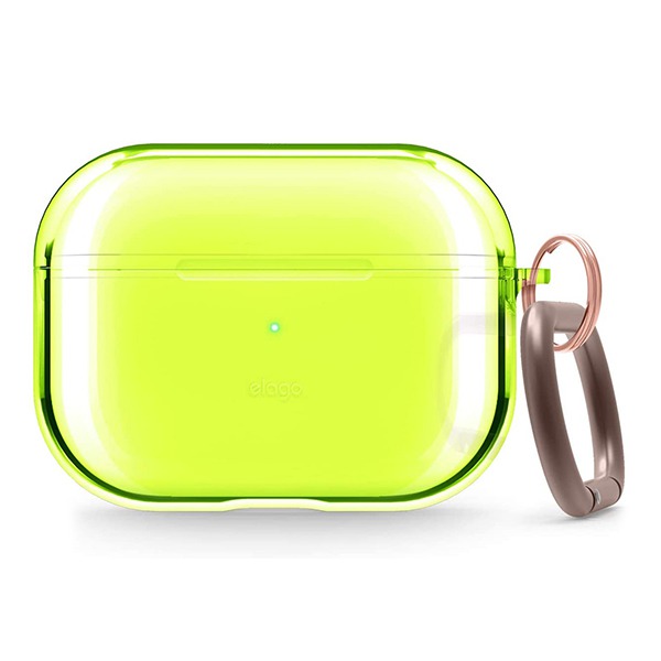  +  Elago Protective Clear Case Neon Yellow  Apple AirPods Pro Case  EAPPCL-HANG-NYE