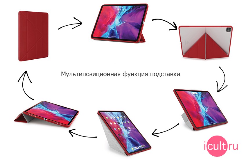 Pipetto Origami Case Red  iPad Pro 12.9 2018/20