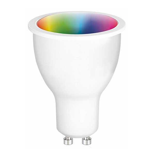 Управляемая мультицветная лампа Zetton LED RGBW Smart Wi-Fi Bulb 5W/GU10 White iOS/Android устройств белая ZTSHLBRGBGU101RU