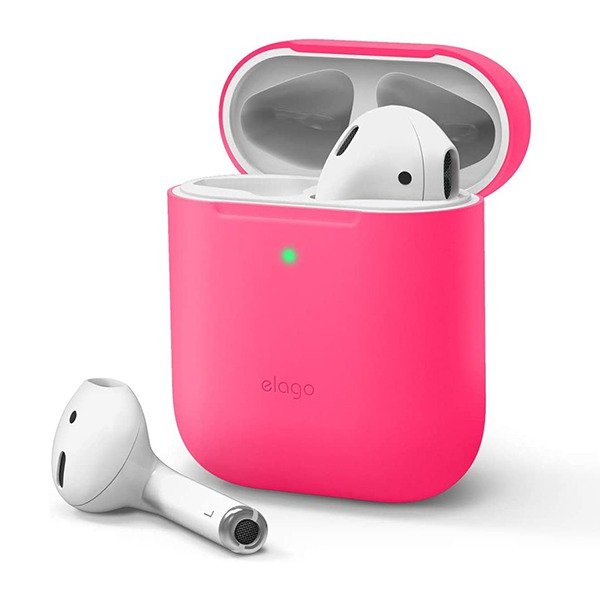    Elago Skinny Case Neon Hot Pink  Apple AirPods 2 Wireless Charging Case - EAPSK-BA-NPK