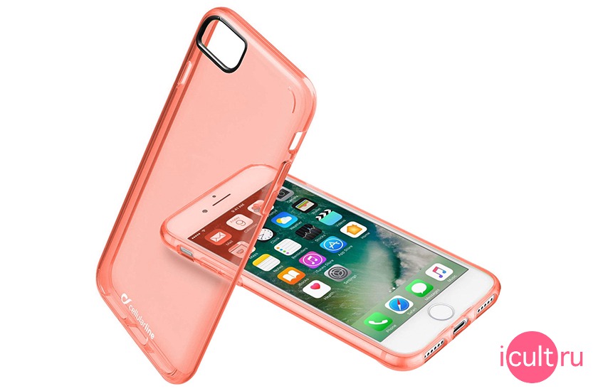 Cellular Line Clear Color Pink  iPhone 7/8/SE 2020