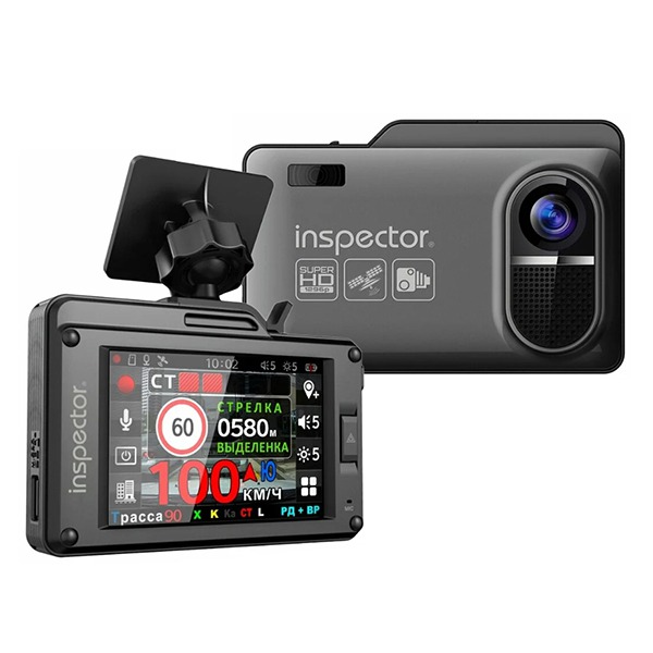 Автомобильный видеорегистратор с радар-детектором Inspector Scat GPS Black черный