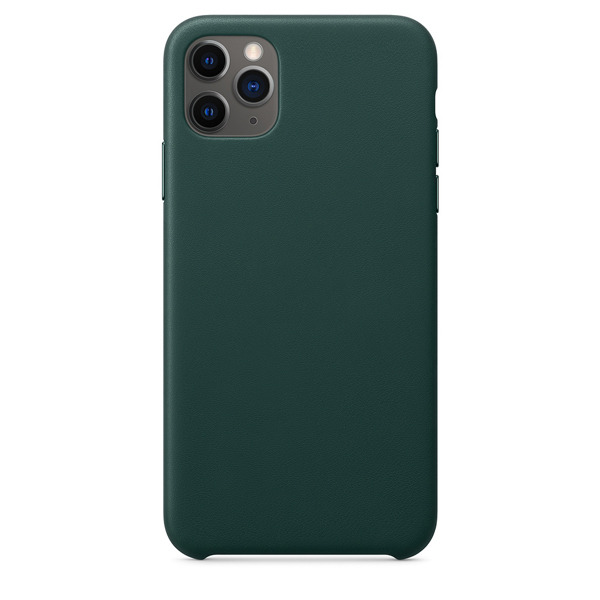 Кожаный чехол Adamant Leather Case для iPhone 11 Pro Max тёмно-зеленый