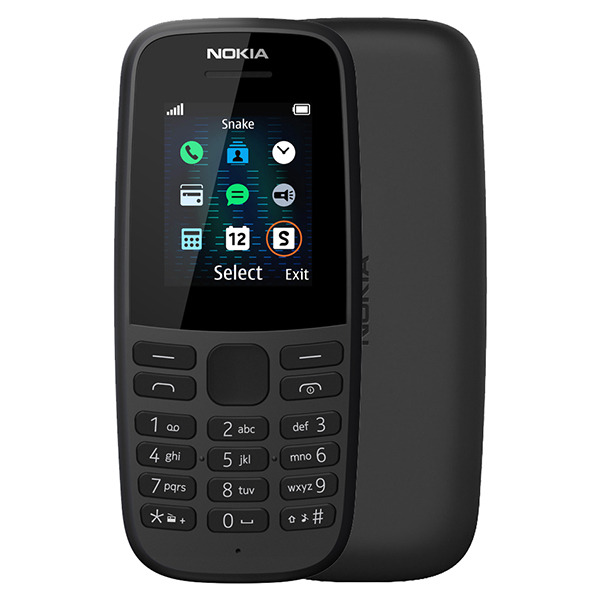 Телефон Nokia 105 SS (2019) Black чёрный 16KIGB01A13