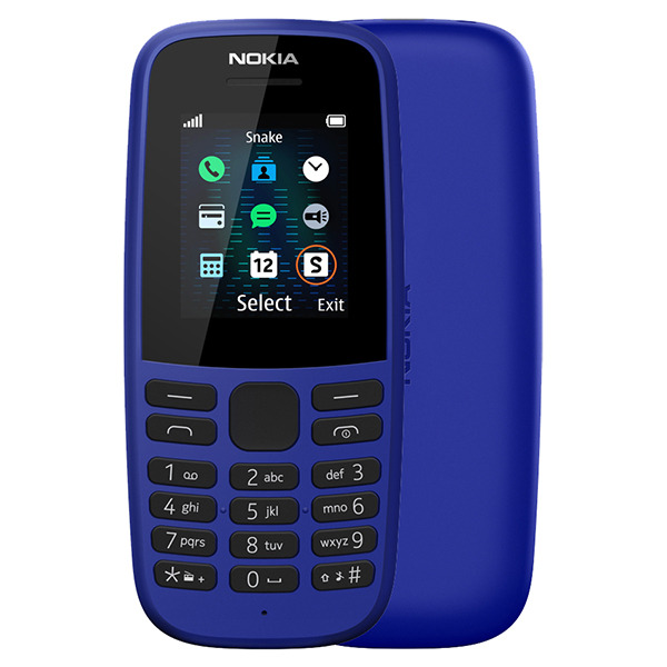 Телефон Nokia 105 SS (2019) Blue синий 16KIGL01A13