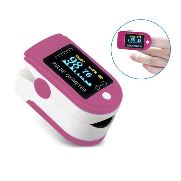 Пульсоксиметр на палец Oximeter OLED 50D розовый