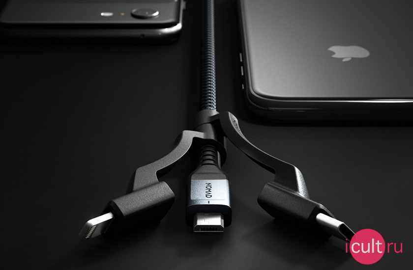 Nomad Universal Kevlar Cable USB to USB-C/MicroUSB/Lightning 30 