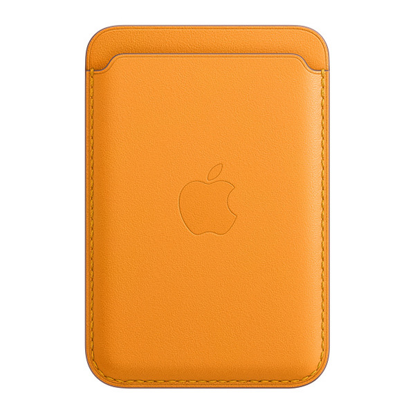Чехол-бумажник Apple Leather Wallet with MagSafe California Poppy для системы MagSafe золотой апельсин MHLP3
