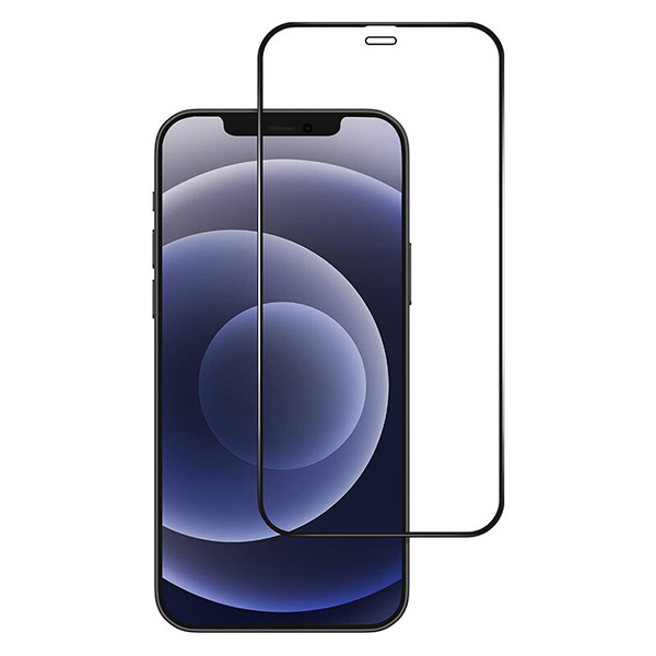 Защитное стекло iCult Tempered Glass 3D для iPhone 12 mini чёрное/прозрачное