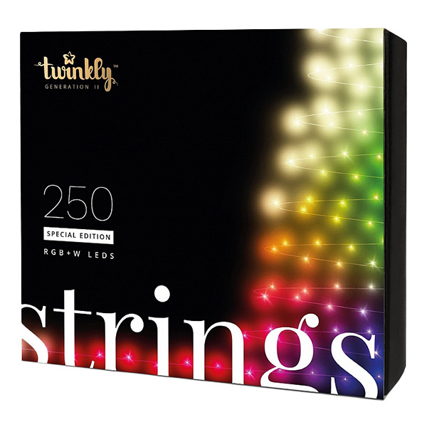 Управляемая гирлянда Twinkly Strings Special Edition RGB+W 250 LEDS Bluetooth/Wi-Fi Gen 2 20 метров для iOS/Android устройств чёрная TWS250SPP-BEU