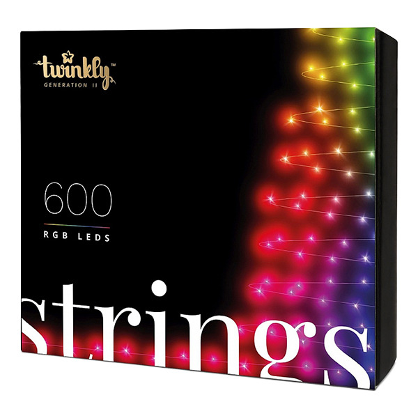 Управляемая гирлянда Twinkly Strings RGB 600 LEDS Bluetooth/Wi-Fi Gen 2 48 метров для iOS/Android устройств чёрная TWS600STP-BEU