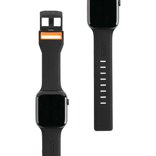 Силиконовый ремешок UAG Civilian Strap Black/Orange для Apple Watch 42/44 мм чёрный/оранжевый 19148D114097