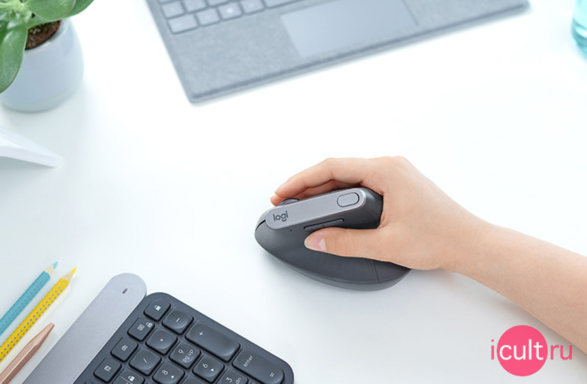 Logitech MX Vertical Ergonomic Mouse for Stress Injury Care Black USB
