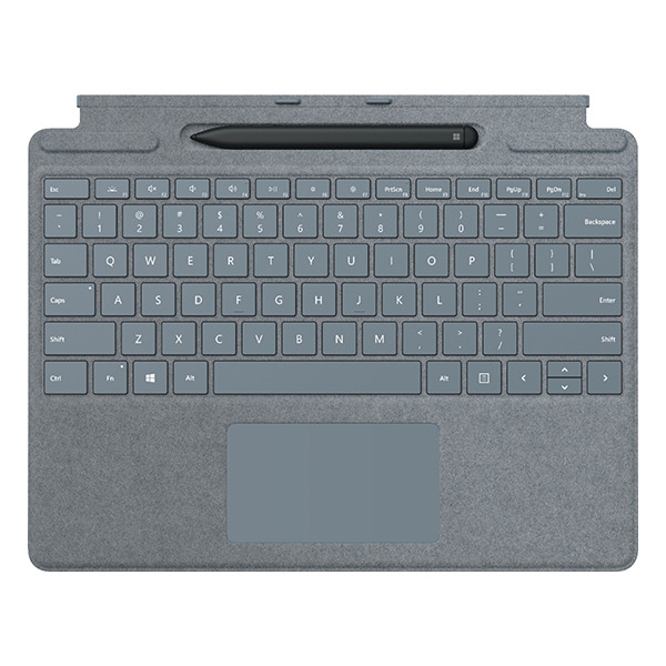 Обложка с клавиатурой Microsoft Surface Pro Signature Keyboard with Surface Slim Pen Ice Blue для Microsoft Surface Pro X/Pro 8 голубая ENG/RUS