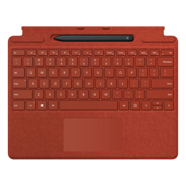Обложка с клавиатурой Microsoft Surface Pro Signature Keyboard with Surface Slim Pen Poppy Red для Microsoft Surface Pro X/Pro 8 красная ENG/RUS