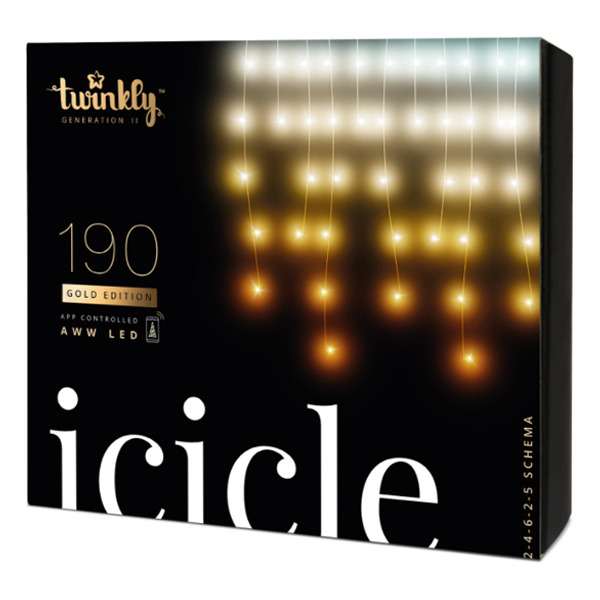  Twinkly Icicle AWW 190 LEDS 5   iOS/Android   TWI190GOP-TEU