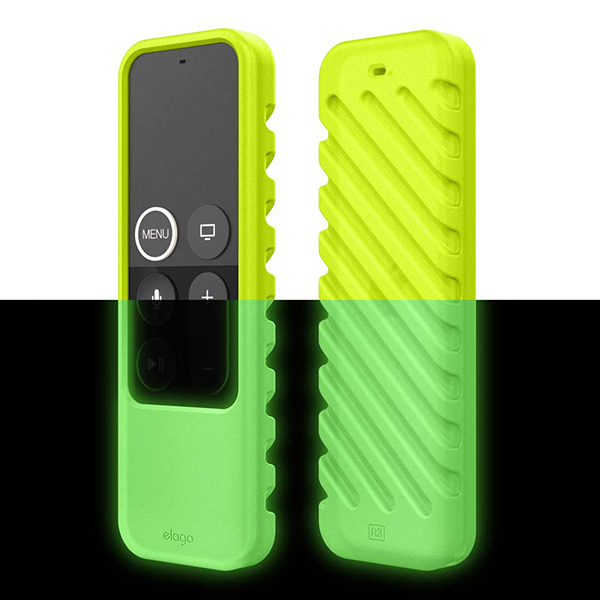 Силиконовый светящийся чехол с ремешком Elago R3 Protective Case Neon Yellow для пульта Apple Siri Remote жёлтый ER3-NYE
