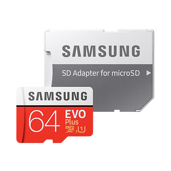 Карта памяти Samsung EVO Plus 64GB MicroSDXC Class 10/UHS-I/U1/100Мб/с MB-MC64HA/RU