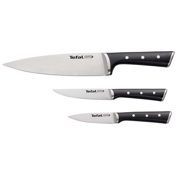 Комплект ножей Tefal Ice Force 3 шт. Black/Silver черные/серебристые K2323S74