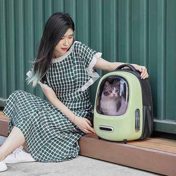 Рюкзак-переноска для кошек Petkit Fresh Wind Cat Backpack Green зелёный