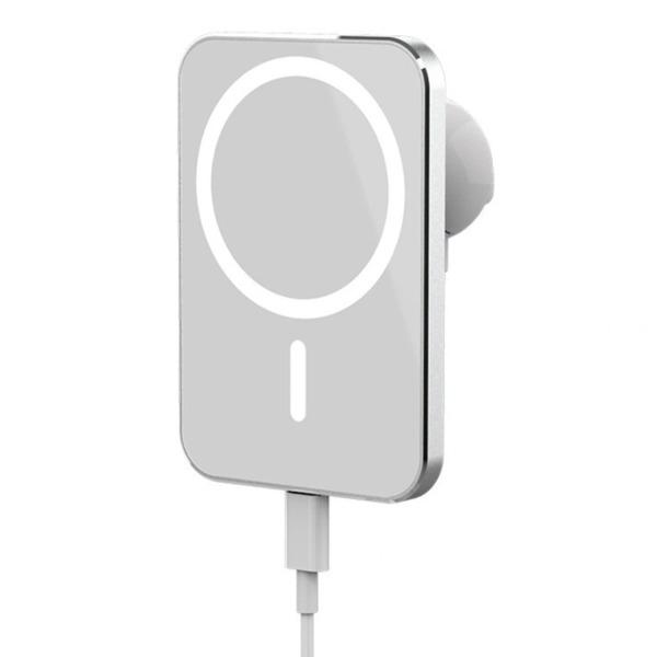 Автодержатель с беспроводным ЗУ MyPads MagSafe 15W Silver для iPhone 12 серебристый
