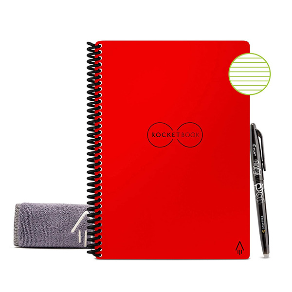Ручка + блокнот Rocketbook Core Executive Lined Atomic A5 Red красный EVR2-E-K-CBG
