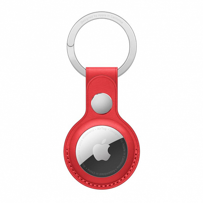 Чехол Apple для AirTag с кольцом для ключей красный