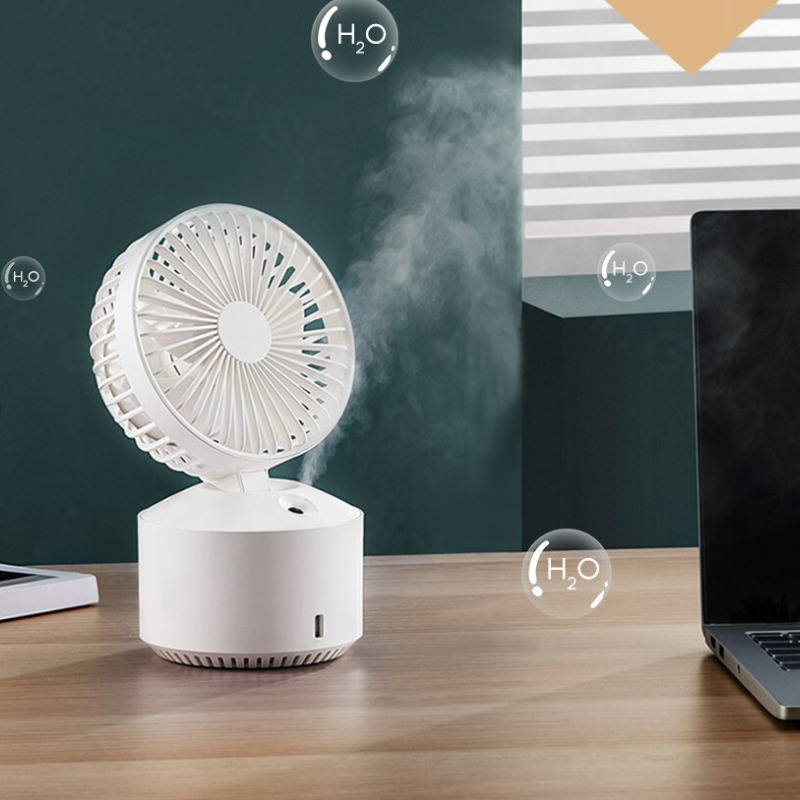 Беспроводной вентилятор с увлажнителем воздуха Xiaomi Wellsmart Desktop Spray Fan White белый QW-F10