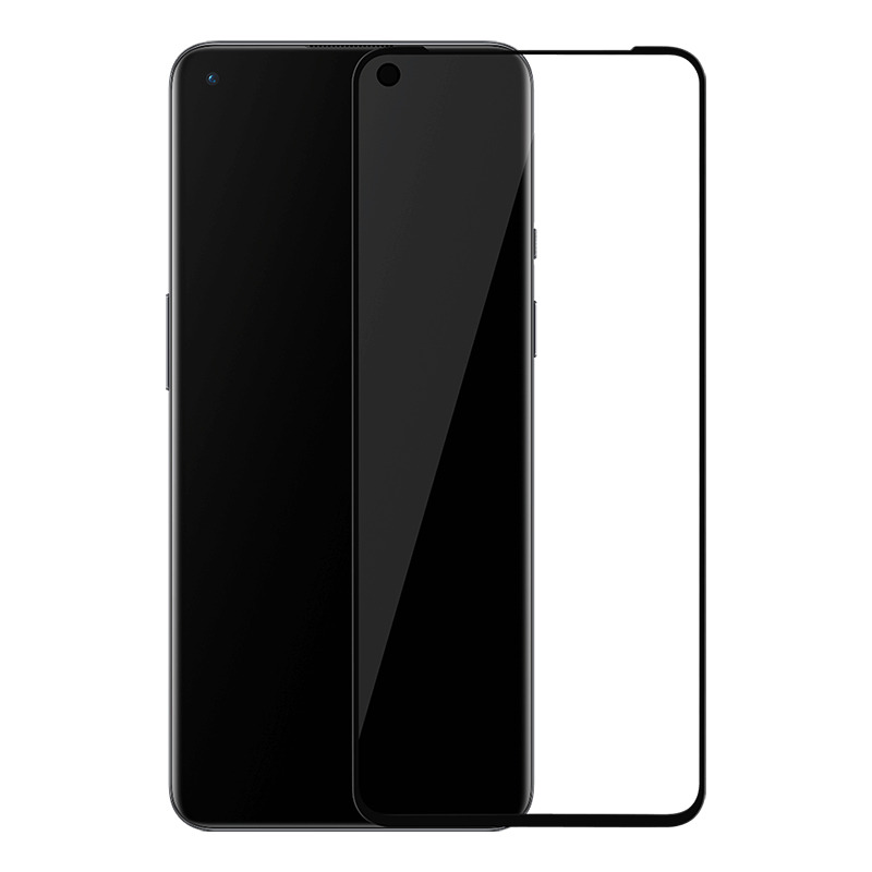 Защитное стекло OnePlus 9 3D Tempered Glass Screen Protector для OnePlus 9 China Edition черное/прозрачное