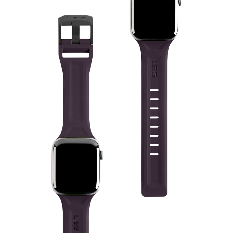 Силиконовый ремешок UAG Scout Silicone Eggplant для Apple Watch 42/44 мм баклажановый 191488114949