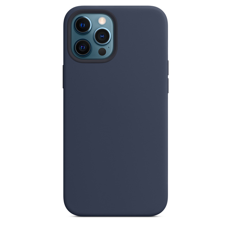 Силиконовый чехол Adamant Silicone Case with MagSafe для iPhone 12 Pro Max тёмно-синий