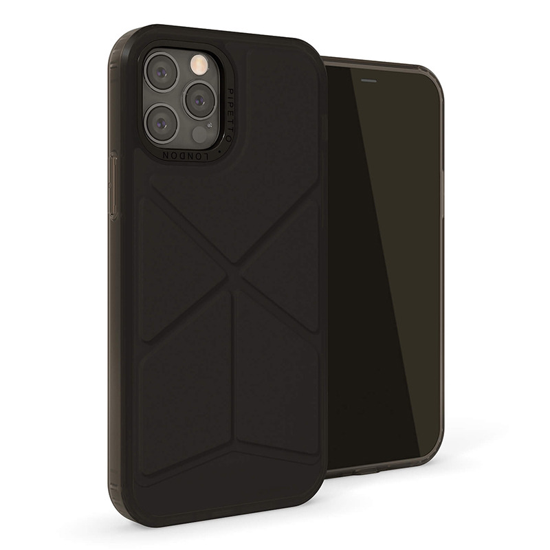  Pipetto Origami Snap Case Black  iPhone 12/12 Pro  P061-49-O