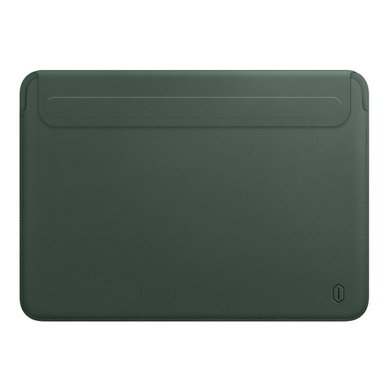 Чехол WIWU Skin New Pro 2 Leather Sleeve Dark Green для MacBook Pro 13&quot; 2016-20/Air 2018-20 тёмно-зелёный