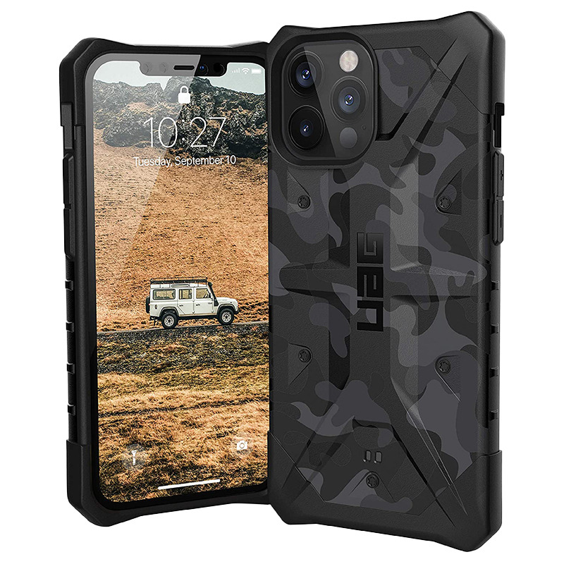 Чехол UAG Pathfinder SE Midnight Camo для iPhone 12 Pro Max черный камуфляж 112367114061