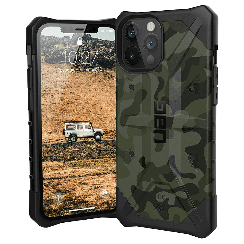 Чехол UAG Pathfinder SE Midnight Camo для iPhone 12 Pro Max зеленый камуфляж 112367117271