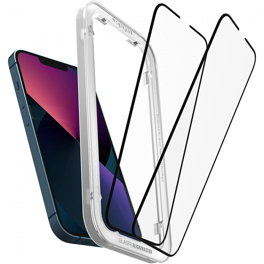    Spigen Tempered Glass Screen Protector Glas.tR AlignMaster 2 .  iPhone 13/13 Pro/14  AGL03387