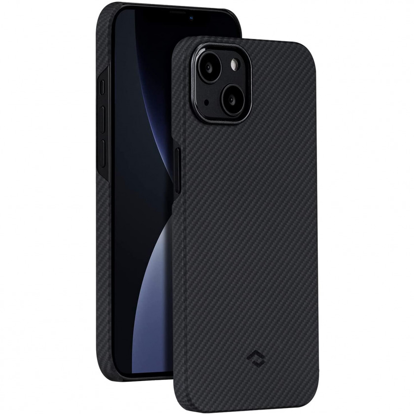 Чехол Pitaka Ultra Thin Air Case 600D Aramid Fiber Black/Grey Twill для iPhone 13 Mini черный/серый карбон B09DK486G8